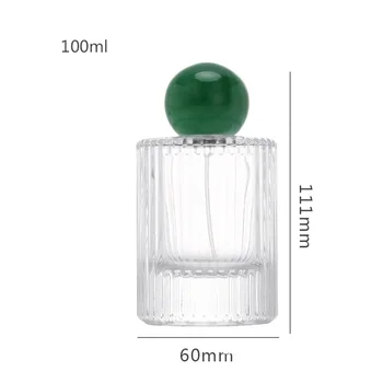 За многократна употреба парфюм, сребърен запресоване помпа, капачка капачката на химикалка, Луксозни празна бутилка от прозрачно стъкло с спрей 30 мл, 50 мл, 100 мл