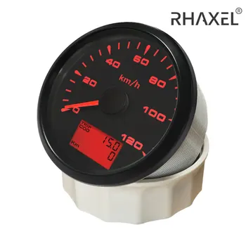 RAXEL Универсален GPS за измерване на Скоростта 0-120 км/ч 0-200 км/ч на Километража за Авто Мотор с 8 Цветове на Подсветката 85 мм 9-32 В
