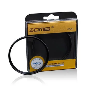Оригинален Професионален филтър Zomei 77mm Cross 6 Point 6PT Star Filter с ефект звезди Starburst за Обектива на Камерата Canon EOS, Nikon, Sony 77 мм