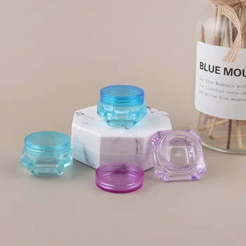 100шт Прозрачна козметична бутилка за крема с диаманти 3g, е прозрачна пот, пот, сенки за очи, грим, крем за лице, балсам за устни, контейнер, кутия