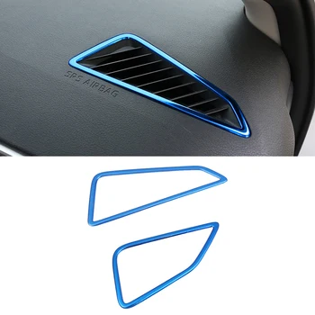 2 бр. подаване на Въздух за арматурното табло на автомобила от неръждаема стомана, декоративна рамка, покритие за Toyota Corolla 2019 2020, автомобилни аксесоари