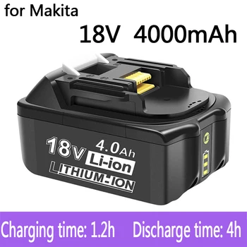 100% Оригинална Батерия 18V Makita 4000mAh За Електроинструменти Makita с led Литиево-йонна батерия Заместител на LXT BL1860B BL1860 BL1850
