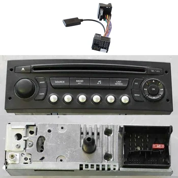 Авто аудио приемник, Bluetooth 5,0 Aux адаптер за Peugeot Citroen C2 C5 RD45 RD4 радиомодуль Bluetooth, Aux кабел