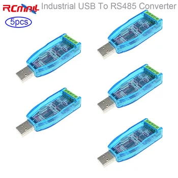 RCmall 5 бр. промишлени конвертор USB към RS485/422 модул за комуникация USB-485 сериен порт за двойно предаване