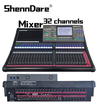 Професионален цифров миксер ShennDare M32, 32 канал, DJ-миксер, звукова конзола, смесване конзоли маса, звукозаписывающее обзавеждане, аудиопроцессорная сцена