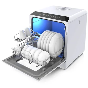 Плот за преносим съдомиялна машина MOOSOO с Вграден резервоар за вода с обем 5 л и Впускным маркуч, 6 Програми, функция сушене за апартаменти / къмпинг
