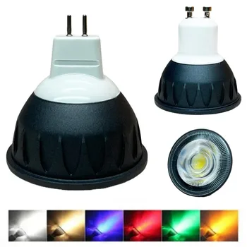 GU10 MR16 COB Led Прожектор 5 W COB LED Лампа с Регулируема Яркост 110/220v Led Лампа за Дома, Търговски Център, Офис, Фабрика, 8 Цвята, по Избор