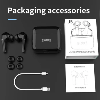 Bluetooth слушалки Безжични HiFi слушалки с микрофон Smart Touch шумоподавляющие заушники Водоустойчив слушалки за спорт
