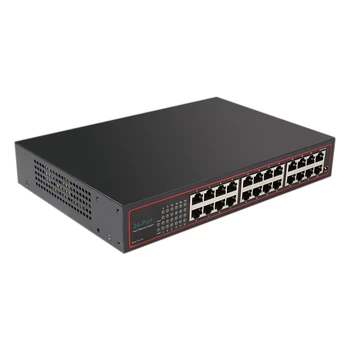 1 Комплект 24-портов 100 gigabit ethernet комутатор Ethernet VLAN Домашен ивица на Мрежата сплитер Plug EU