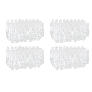 200X Празни прозрачни пластмасови бутилки за пръскане на малки мъгла с кърпа от микрофибър, контейнер за еднократна употреба обем 20 мл