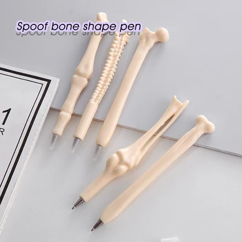 Творчески химикалки от кост, синьо заправляемые дръжки за подпис, индивидуални канцеларски материали за студенти, забавни мультяшные химикалки, офис химикалки за писане