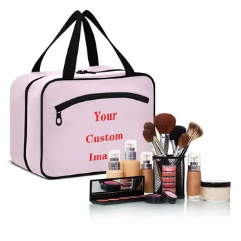 Пътни козметични чанти дамски Индивидуални изображения Водоустойчив косметичка Органайзер за тоалетни принадлежности Подвесная суха влажна разделителната чанта за съхранение